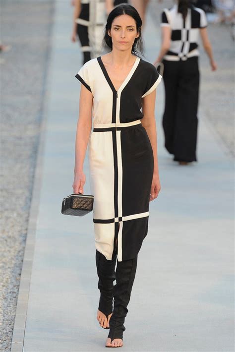 black and white Chanel dress